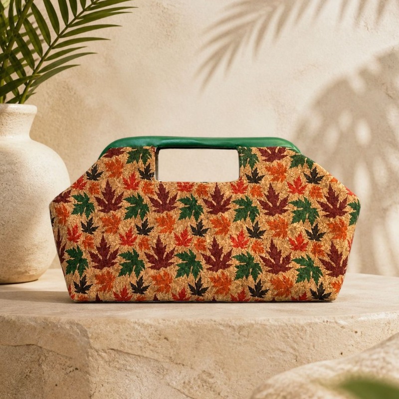 Vintage Fashion Style Female - Modieuze clutch met esdoornbladpatroon voor dames,