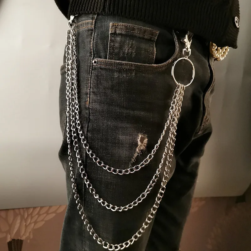 Vintage Fashion Guild - Laag metalen riemketting Punk Hook Metal