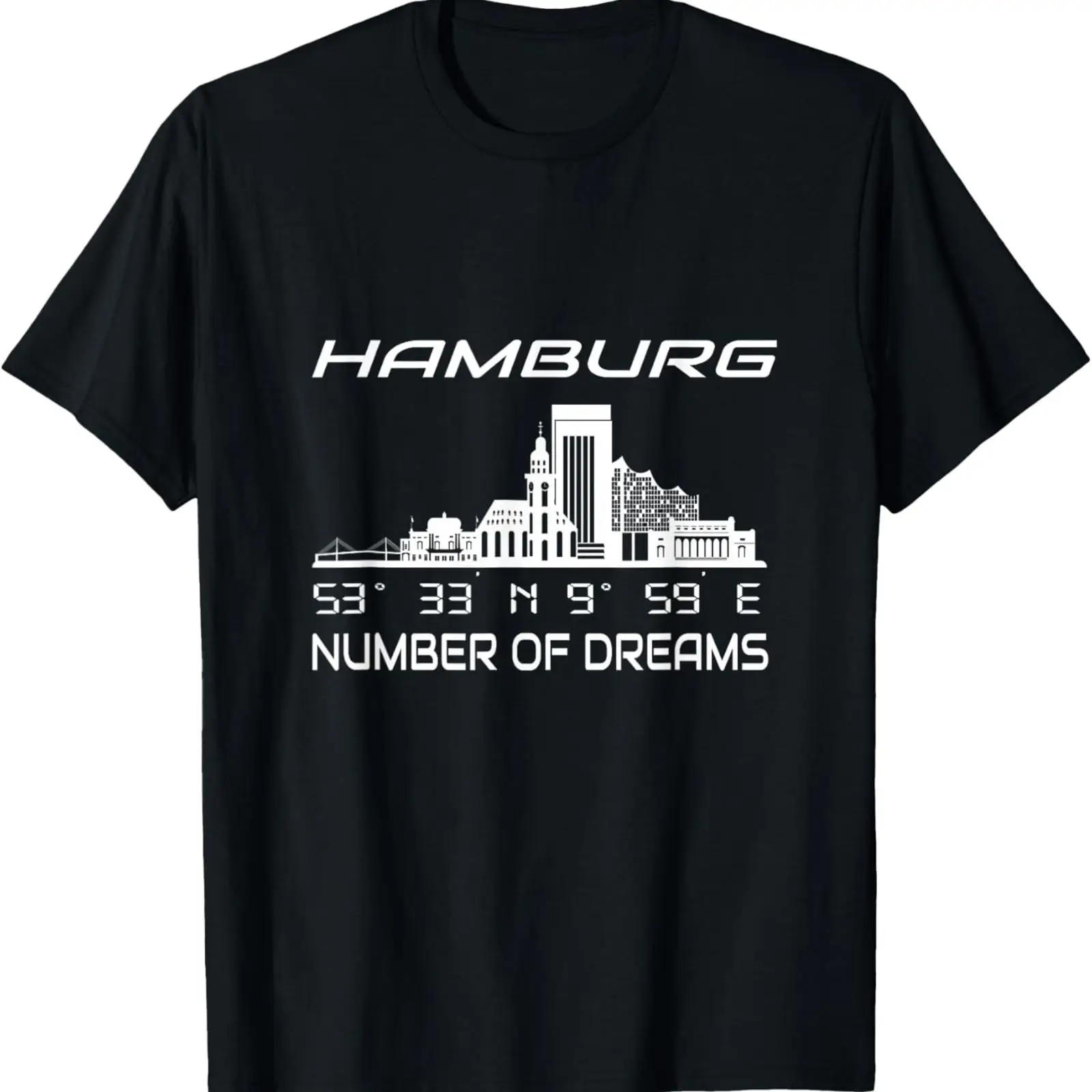Vintage Fashion Hamburg - GPS-coördinaten Geografie Duitsland Woonstad Hamburg T-shirt