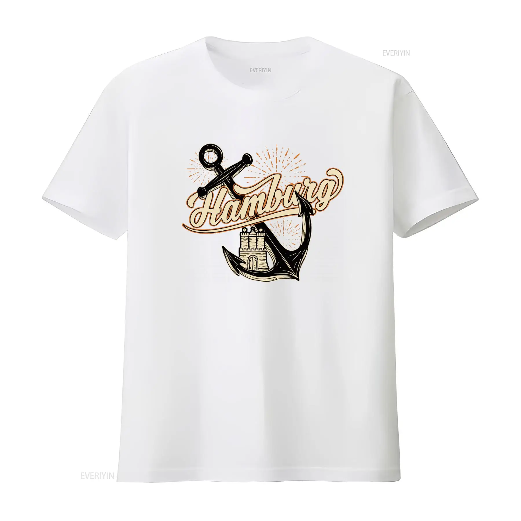 Heren Hamburg Anchor Print T-s - Vintage Fashion Hamburg recensie en prijs