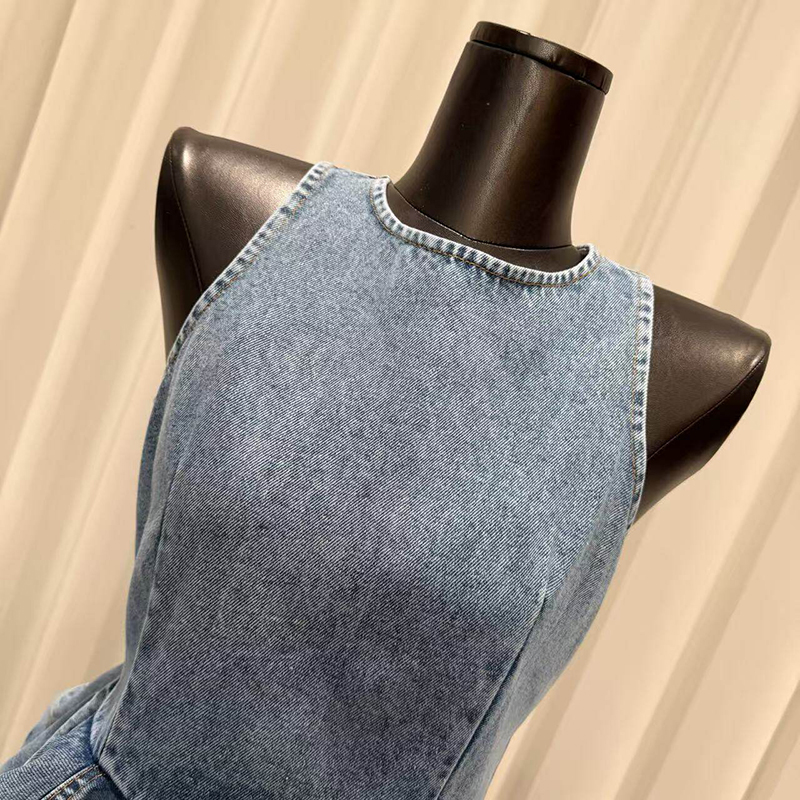 KBQ Blauw Gespleten Plooien Tw - Vintage Fashion Style Female recensie en prijs