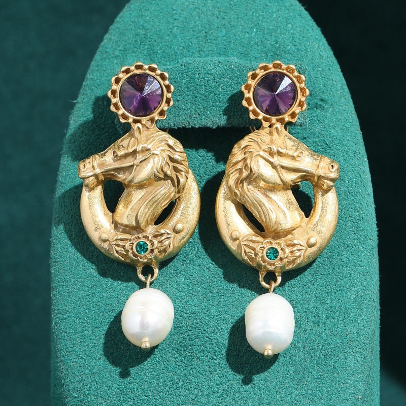 Vintage paarse kristallen paar - Vintage Fashion Jewelry Brands recensie en prijs