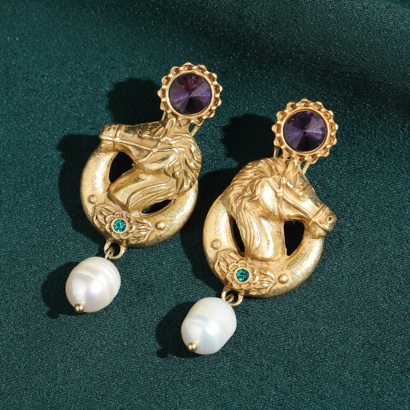 Vintage paarse kristallen paar - Vintage Fashion Jewelry Brands recensie en prijs