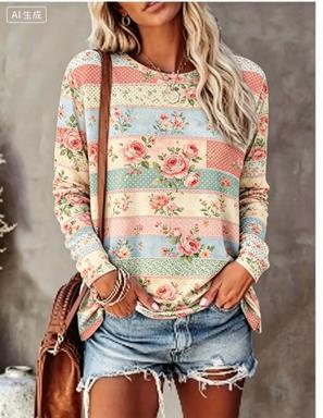 Dames T-shirt met lange mouwen - Printed Floral Shirt recensie en prijs