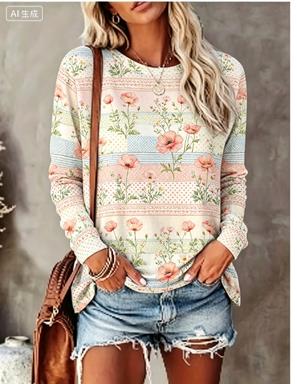 Dames T-shirt met lange mouwen - Printed Floral Shirt recensie en prijs
