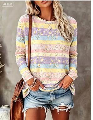 Dames T-shirt met lange mouwen - Printed Floral Shirt recensie en prijs