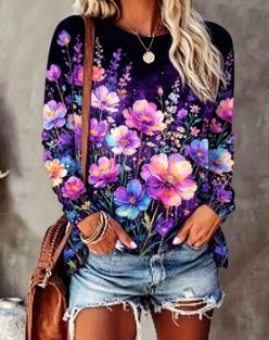 Dames T-shirt met bloemenprint - Printed Floral Shirt recensie en prijs