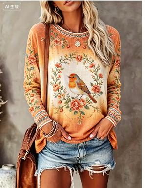 Dames T-shirt met lange mouwen - Printed Floral Shirt recensie en prijs