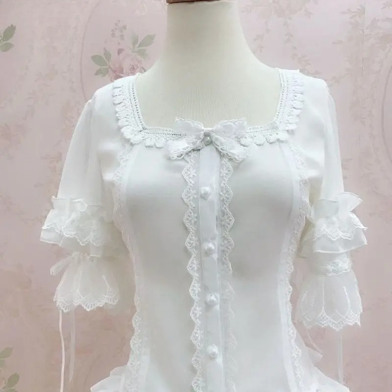 Vintage Y2K Lolita-stijl blous - Vintage Fashion Style Female recensie en prijs