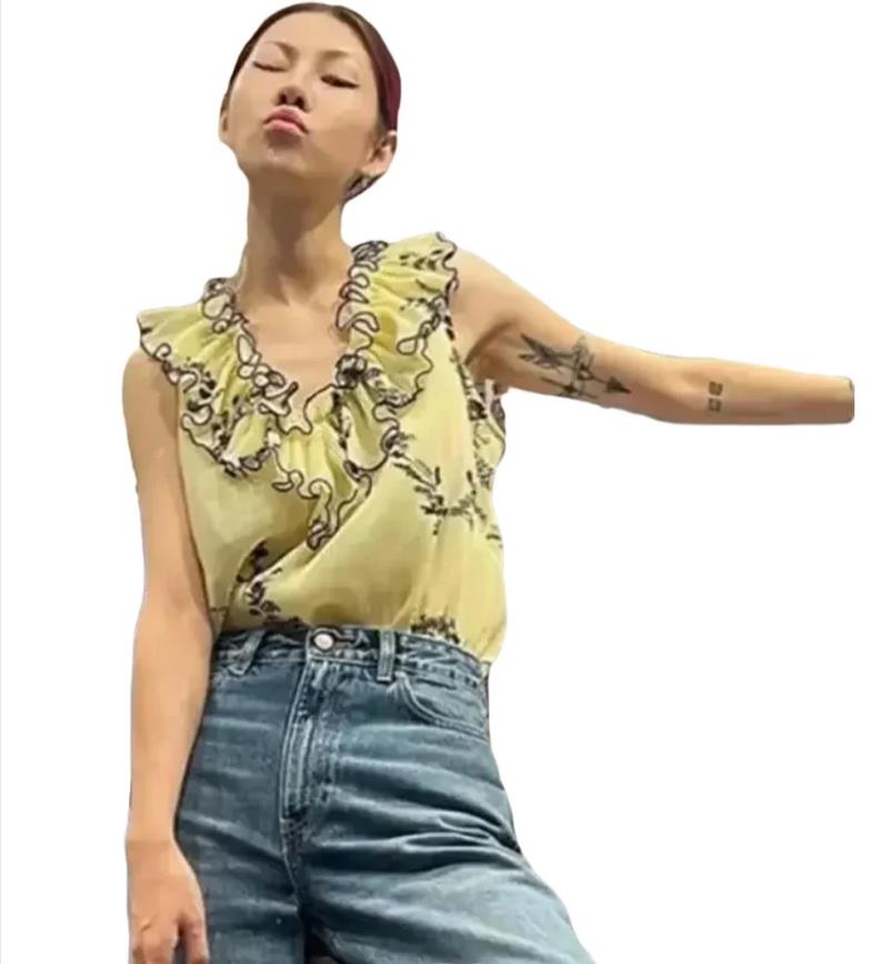 Zomer Fris Bloemen V-hals Vest - Printed Floral Shirt recensie en prijs
