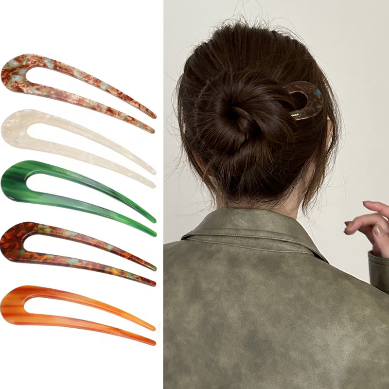 U-vormige vrouwelijke haarspel - Vintage Fashion Style Female recensie en prijs